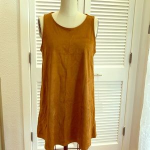 NWT forever 21 ultra suede tan tank dress, large